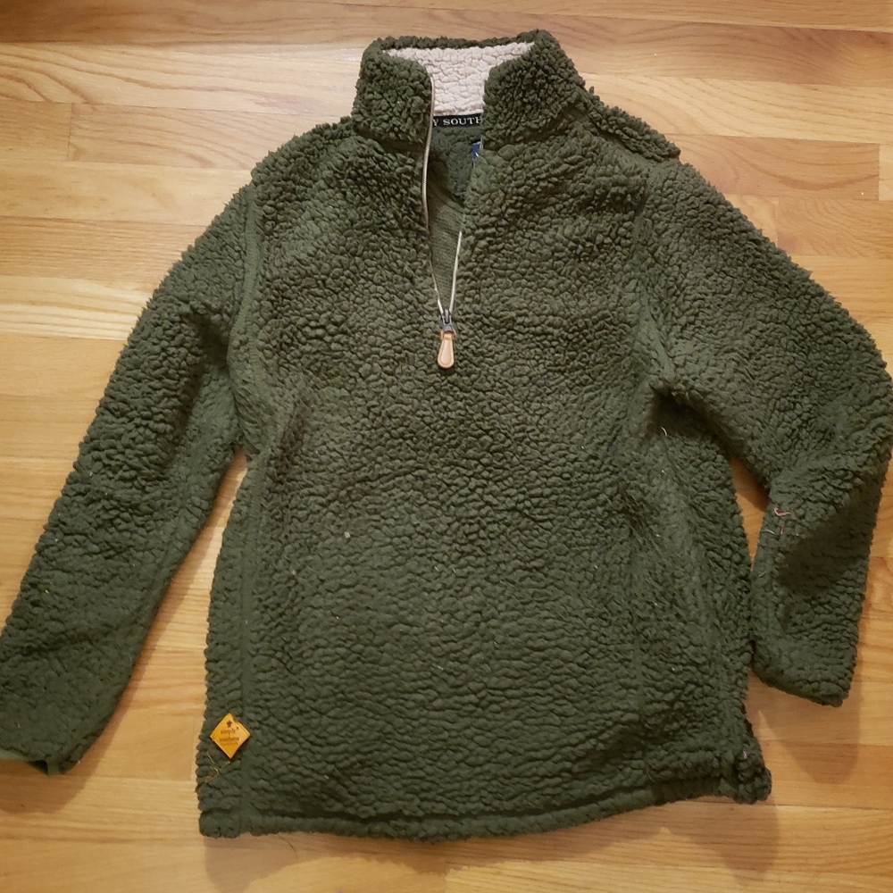 Army Green Sherpa Sweater